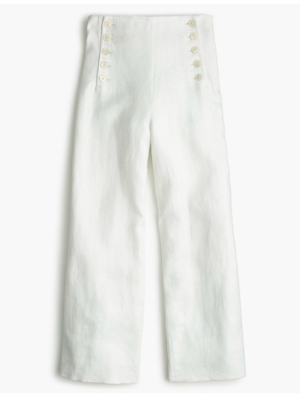 J. Crew Peyton linen sailor pant size 4 women’s wide leg and cropped - Picture 7 of 7